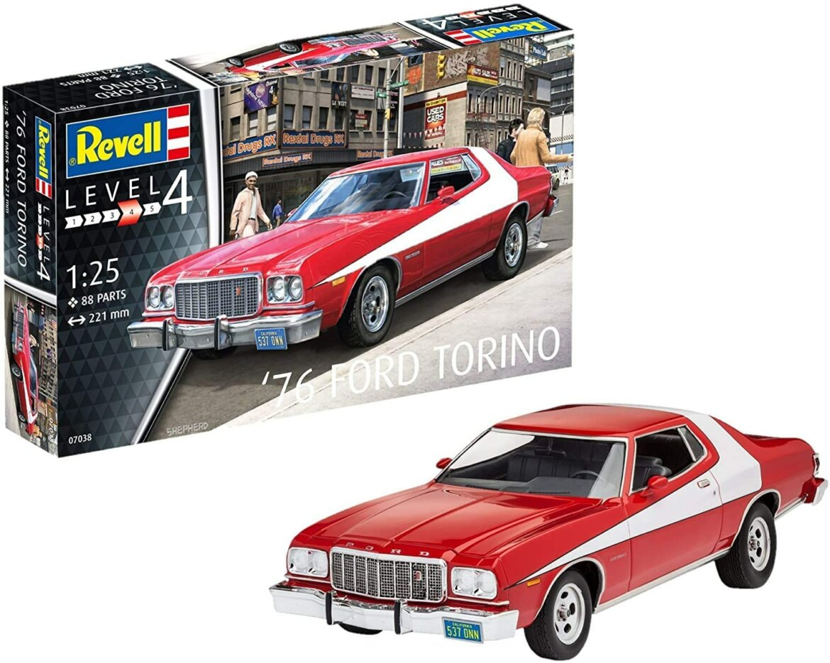 125 Scale Revell Ford Turino Starsky & Hutch Model Car Kit 1640