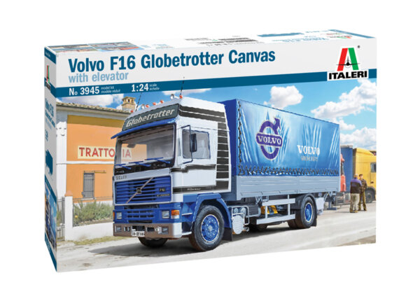 1:24 Scale Italeri Volvo F16 Globetrotter Canvas Truck Model Kit #