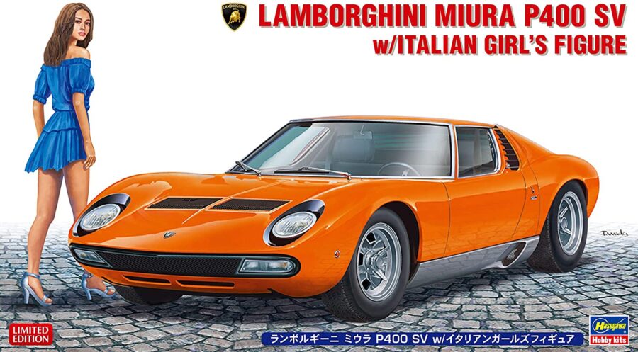 1:24 Scale Hasegawa Lamborghini Miura P40 SV Model Kit