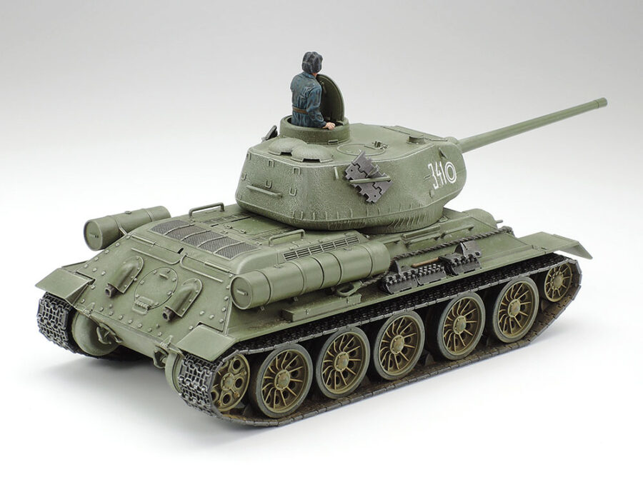1:48 Scale Tamiya T-34-85 Russian Medium Tank Model Kit - Image 3