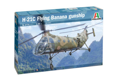 1:48 Scale Italeri H-21C Flying Banana Gunshi Helicopter Model Kit