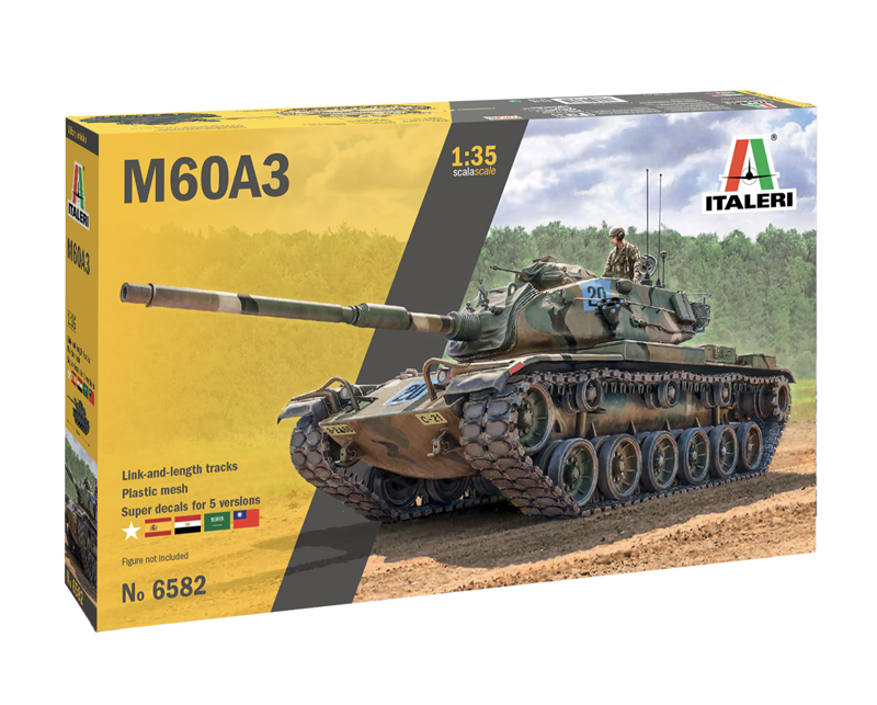 1:35 Scale Italeri M60A3 Tank Model Kit - Kent Models