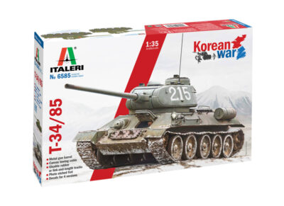 1:35 Scale Italeri T-34/85 Korean War Tank Model Kit with Photo Etched Fret