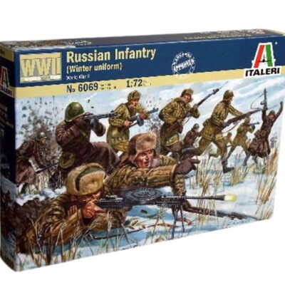 1:72 scale Italeri WW2 Diorama Models - Russian Infantry (Winter Uniform)