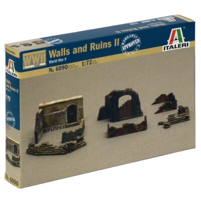 1:72 scale Italeri WW2 Diorama Models – Walls and Ruins II