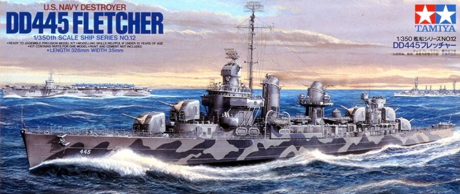 1:350 Scale Tamiya US Navy Destroyer USS Fletcher DD-445 Model Kit