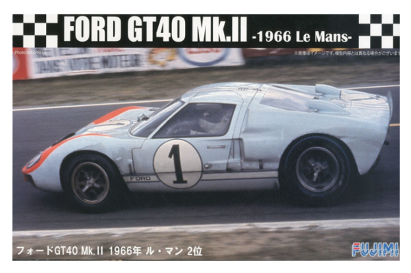 1:24 Scale Fujimi Ford GT40 Mk-II 1966 LeMans 2nd Model Kit
