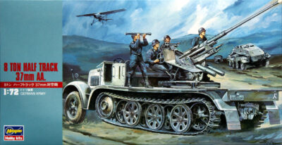 1:72 Scale Hasegawa 8 Ton Half Track 37mm AA Military Vehicle Model Kit