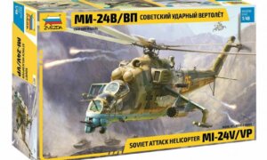 1:48 Scale Zvezda HIND Soviet Attack Helicopter Mi-24V/VP Model Kit