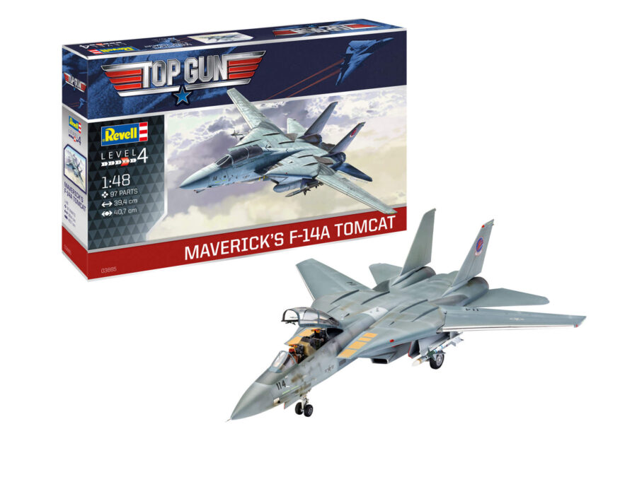 1:48 Scale Revell Top Gun Maverick's F-14 A Tomcat Model Kit