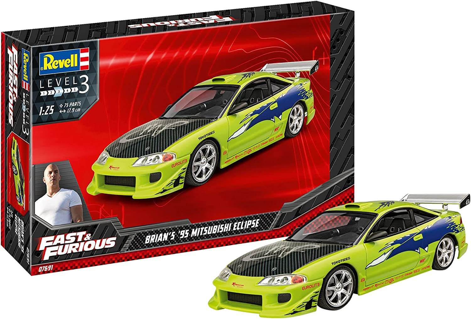 Miniature 1/24 MITSUBISHI Eclipse Fast And Furious I RS Automobiles