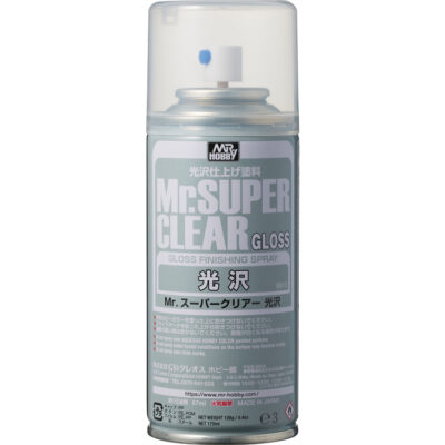Mr Hobby Super Clear Top Coat Spray Can 170ml - Gloss