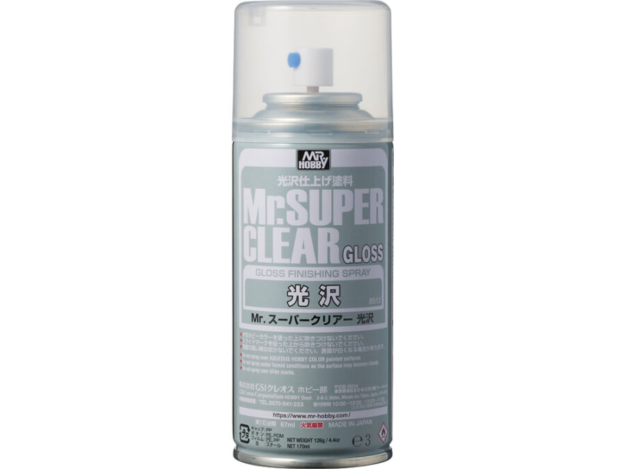 Mr.Hobby Super Clear Top Coat Spray Can 170ml - Gloss