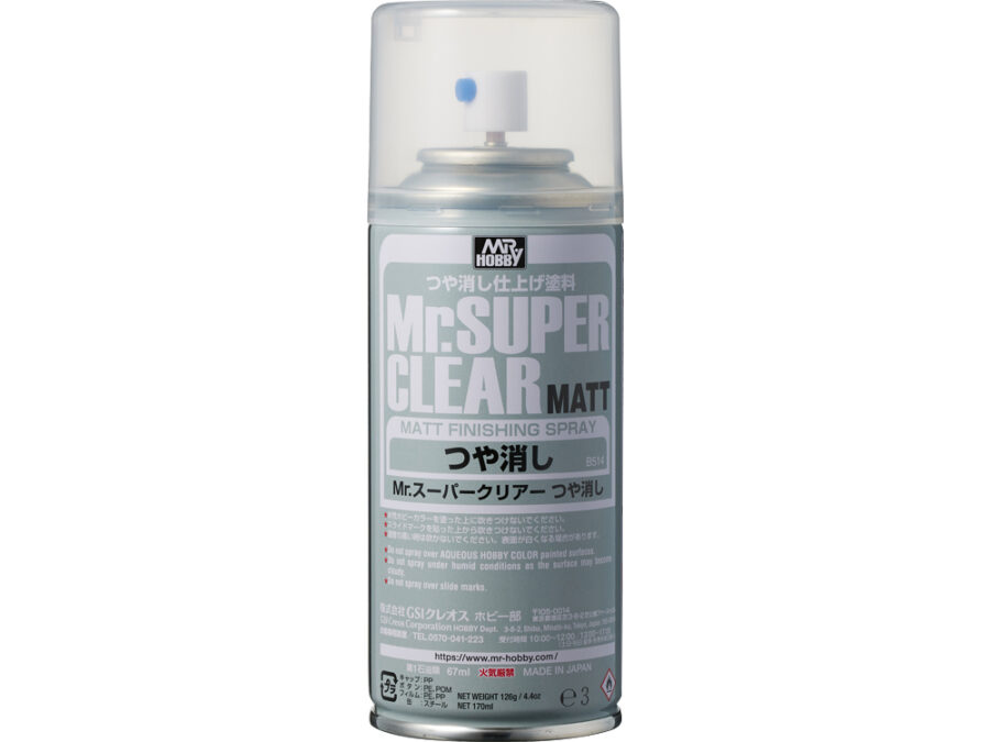 Mr.Hobby Super Clear Top Coat Spray Can 170ml - Matt