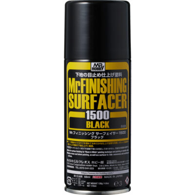 Mr Hobby Mr Finishing Surfacer 1500 [Primer] Black Spray Can 170ml