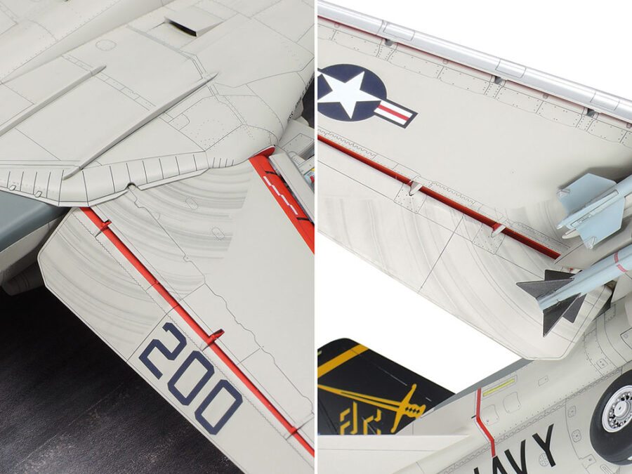 1:48 Scale Tamiya Grumman F-14A Tomcat (Late Model) Carrier Launch Set Model Kit - Image 6