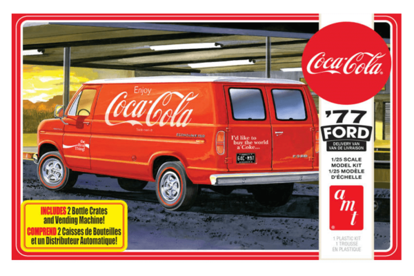 1:25 Scale AMT 1977 Coca-Cola Ford Van With Vending Machine Model Kit
