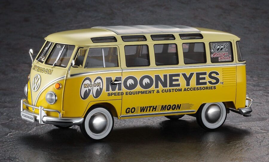 1:24 Scale Hasegawa VW Type 2 Micro Bus Mooneyes Model Kit - Image 2