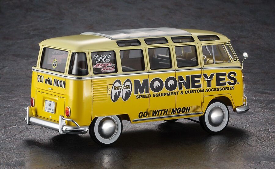 1:24 Scale Hasegawa VW Type 2 Micro Bus Mooneyes Model Kit - Image 3
