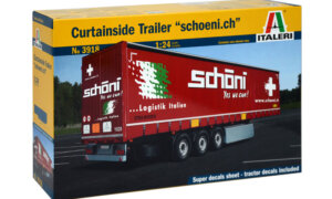 1:24 Scale Italeri Curtainside Trailer "Schoeni.ch" Model Kit