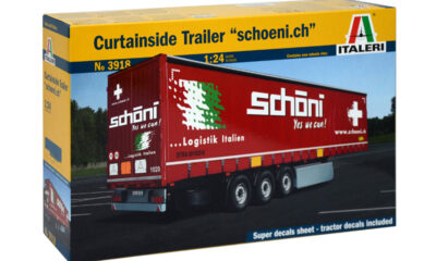 1:24 Scale Italeri Curtainside Trailer "Schoenich" Model Kit