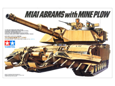 1:35 Scale Tamiya M1A1 Abrams with Mine Plough Model Kit