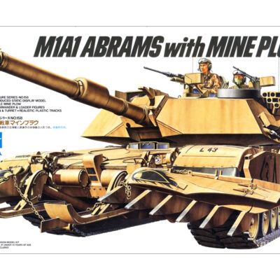 1:35 scale Tamiya M1A1 Abrams with Mine Plough Model Kit