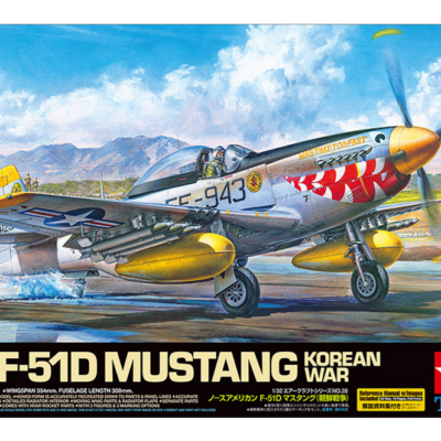 1:32 scale Tamiya North American F-51D Mustang Korean War Model Kit