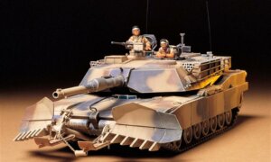 1:35 Scale Tamiya M1A1 Abrams with Mine Plough Model Kit