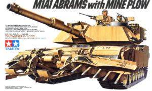 1:35 Scale Tamiya M1A1 Abrams with Mine Plough Model Kit