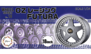 1:24 Scale Fujimi OZ Racing FUTURA 18 Inch Wheels & Tyres Set