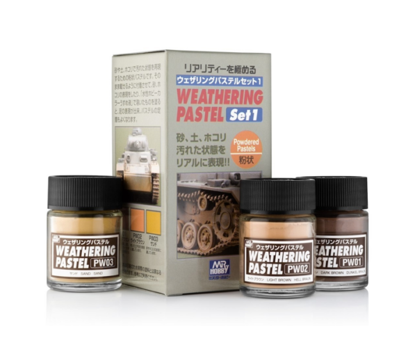 Mr Hobby Weathering Pastel Set 1 For Creating Extra Depth To Your Model Kit