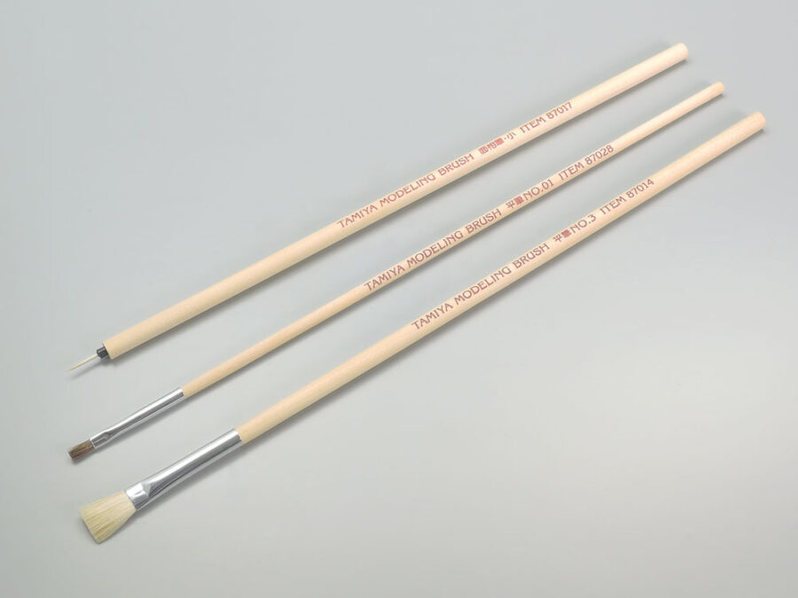 Tamiya Modelling Brushes - 3 Pack Basic Set - Image 2