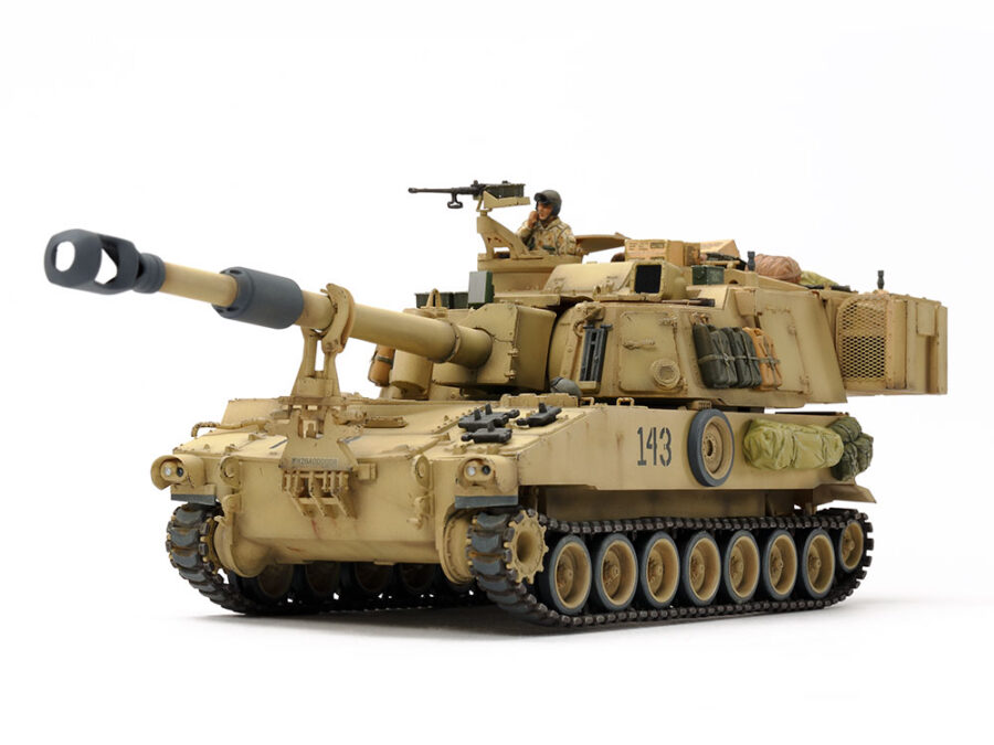 1:35 Scale Tamiya U.S. Self-Propelled Howitzer M109A6 Paladin (Iraq War) Model Kit - Image 2