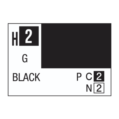 Mr Hobby Aqueous Water Based Range Paint - Choose Colours - Black H002