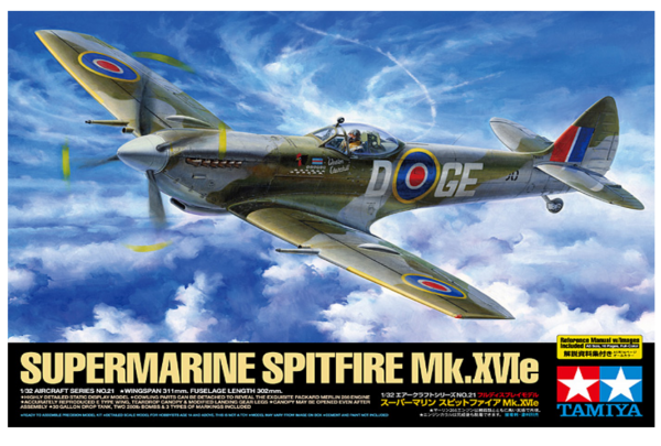 1:32 Scale Tamiya Spitfire MK XVIe Plane Model Kit
