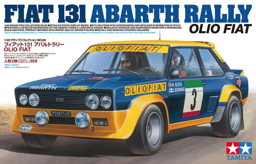 1:20 Scale Tamiya Fiat 131 Abarth Rally Olio Fiat Model Kit