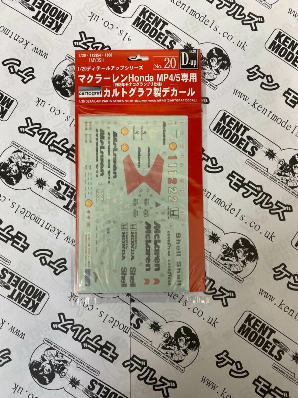 1:20 Scale Fujimi Catograf Decals For McLaren MP4/5 F1 Model Kit