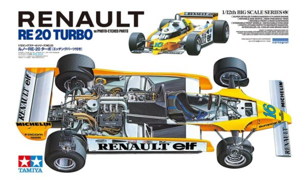 1:12 Scale Tamiya Renault RE-20 Turbo (W/Photo-Etched Parts) Limited Edition
