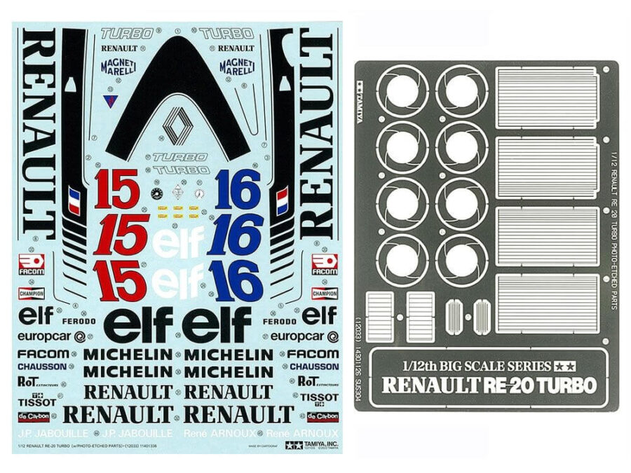 1:12 Scale Tamiya Renault RE-20 Turbo (W/Photo-Etched Parts) Limited Edition - Image 10