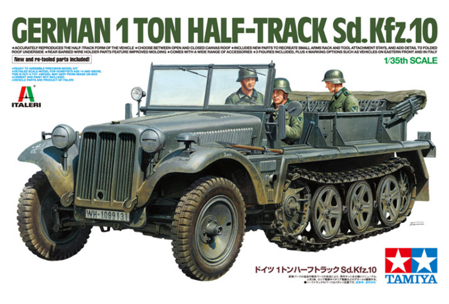 1:35 Scale Tamiya German 1ton Half-Track Sd.Kfz.10 Model Kit