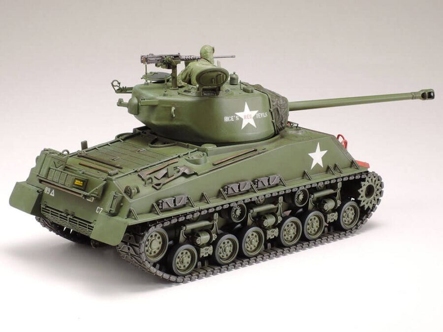 1:35 Scale Tamiya U.S. Medium Tank M4A3E8 Sherman "Easy Eight" Korean War Model Kit - Image 3