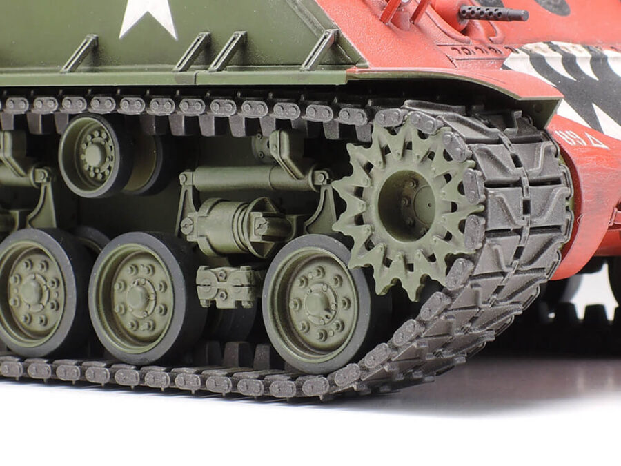 1:35 Scale Tamiya U.S. Medium Tank M4A3E8 Sherman "Easy Eight" Korean War Model Kit - Image 8