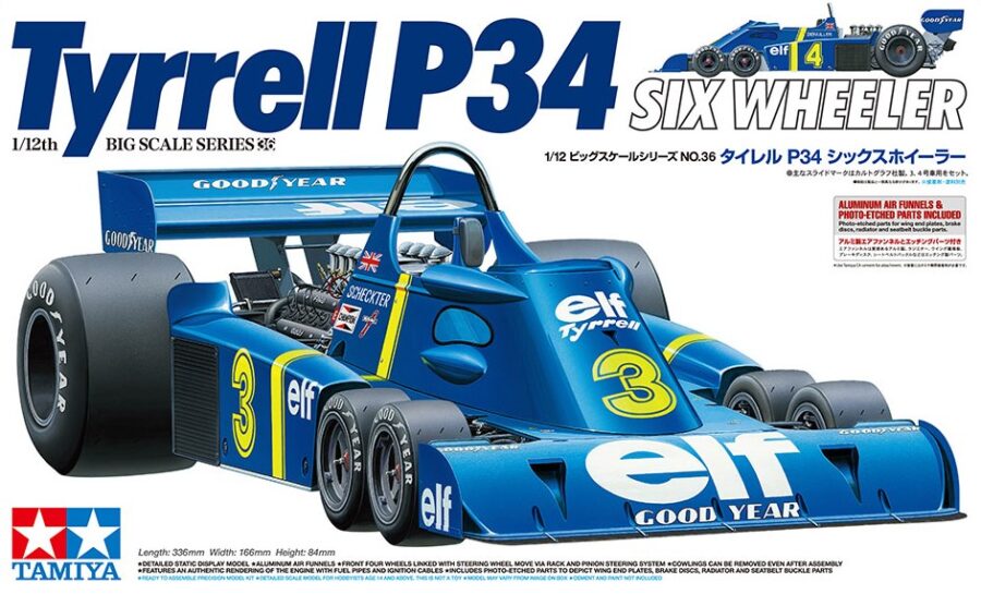 1:12 Scale Tamiya Tyrrell P34 Six Wheeler (w/Photo-Etched Parts) Model Kit