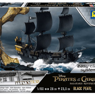 1:150 scale Revell Pirates of the Caribbean Black Pearl Snap Together Model Kit