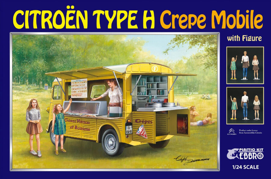 1:24 Scale Ebbro Citroen H Van Crepe Mobile with Figure Model Kit