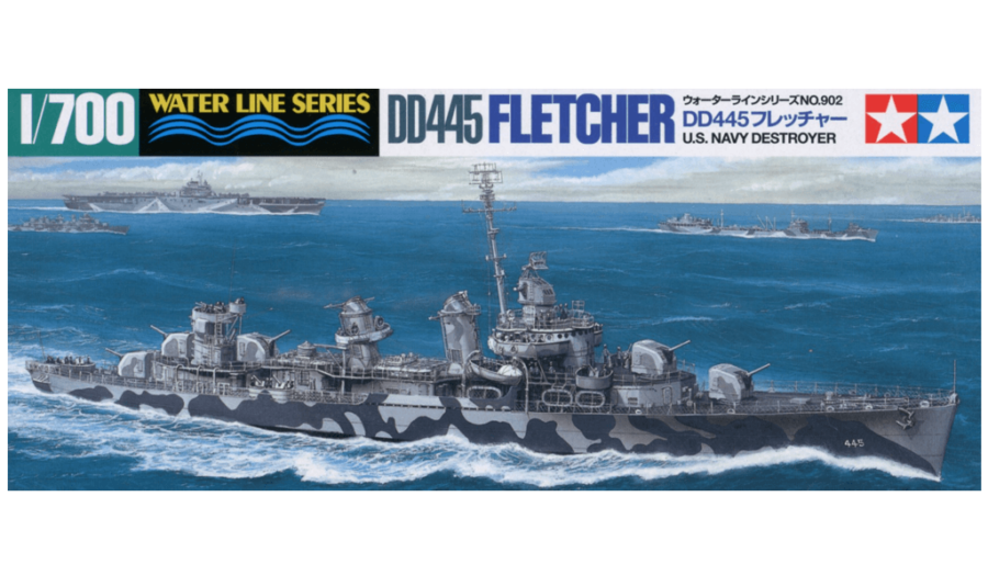 1:700 Scale Tamiya U.S. Navy DD-445 Fletcher Model Kit