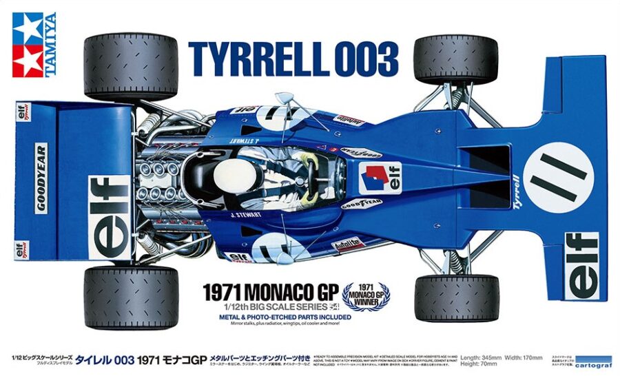 1:12 Scale Tamiya Tyrrell 003 1971 Monaco GP Model Kit