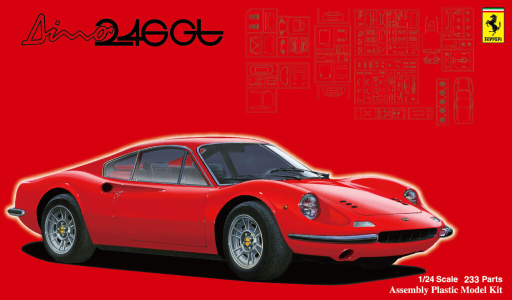124 Scale Fujimi Ferrari Dino 246GT Early Production Model Kit Kent