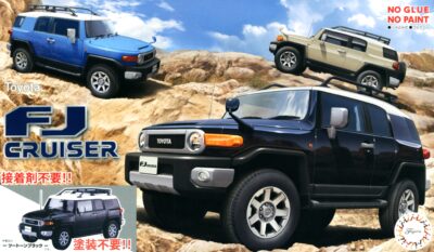 1:24 Scale Fujimi Pre-Painted Toyota FJ Cruiser (Two-Tone Black) Snap Kit